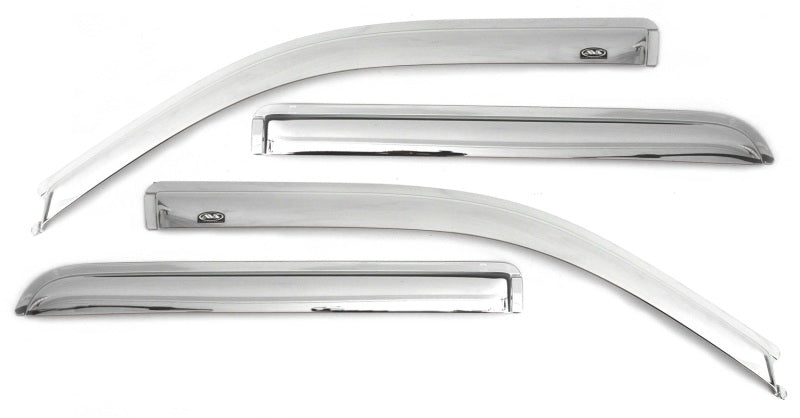 AVS 07-14 Ford Edge Ventvisor Outside Mount Front & Rear Window Deflectors 4pc - Chrome