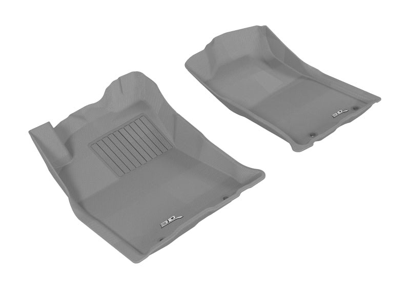 Tapis de sol 3D MAXpider 2012-2015 Toyota Tacoma Double Cab Kagu 1ère rangée - Gris