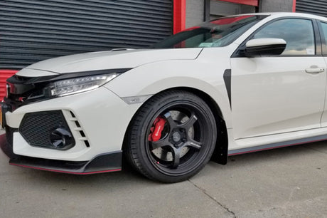 Garde-boue Rally Armor 17-21 Honda Civic Type R blanc UR avec logo rouge