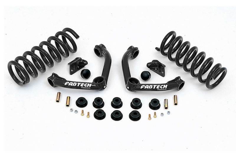 Système de performances Fabtech 2,5 pouces avec amortisseurs de performance 98-08 Ford Ranger 2WD Suspension avant à ressorts hélicoïdaux avec V6 de 4,0 L