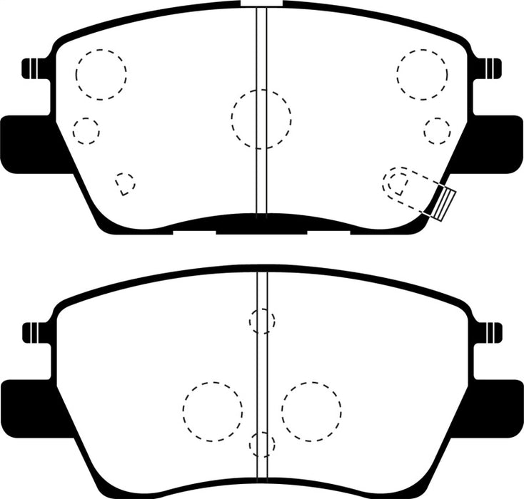 Plaquettes de frein avant EBC Ultimax2 pour Chevrolet Cruze 1,4 L Turbo (rotor avant de 10,9 pouces) 2016+