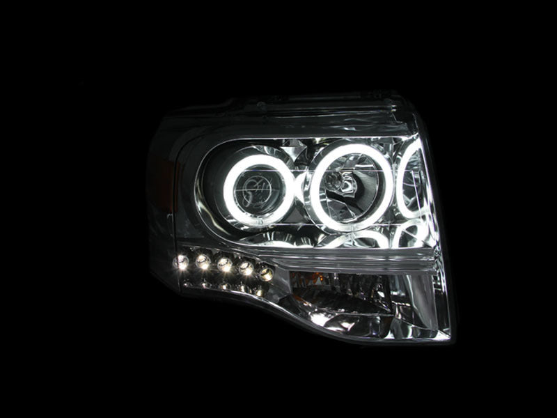 Phares de projecteur ANZO 2007-2014 Ford Expedition Chrome