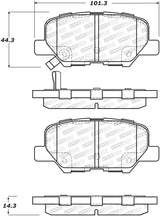 StopTech 13-17 Mitsubishi Outlander Sport Street Select Rear Brake Pads