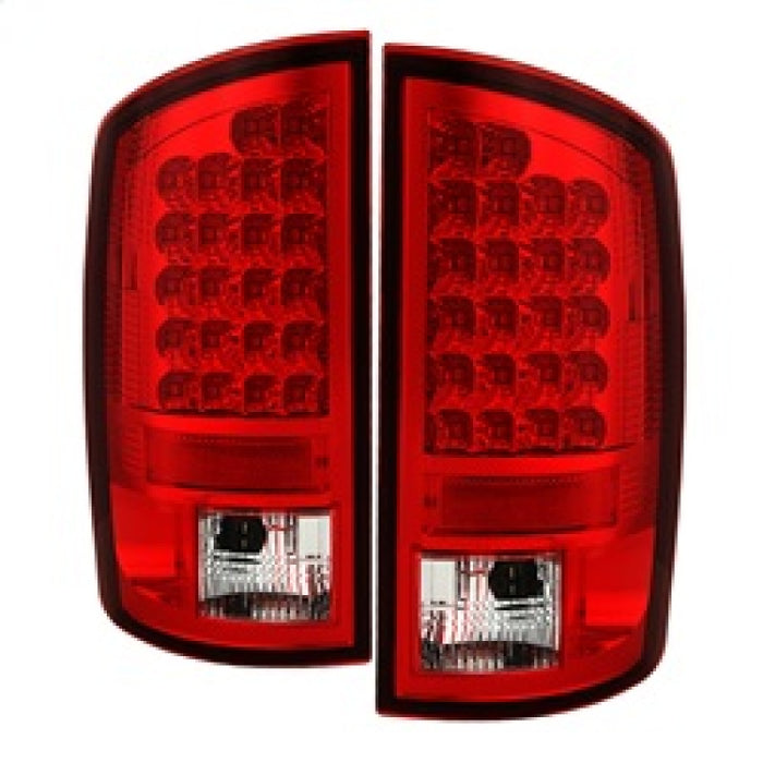 Feux arrière à LED Spyder Dodge Ram 07-08 1500/Ram 07-09 2500/3500 Rouge transparent ALT-YD-DRAM06-LED-RC