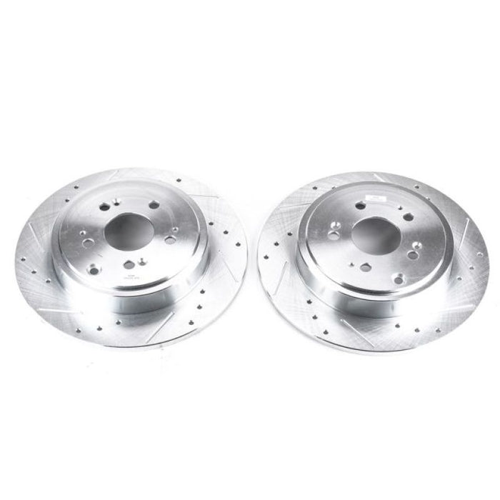 Power Stop 06-14 Honda Ridgeline Rear Evolution Drilled & Slotted Rotors - Pair