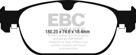 Plaquettes de frein avant EBC 16-17 Volvo XC90 Yellowstuff