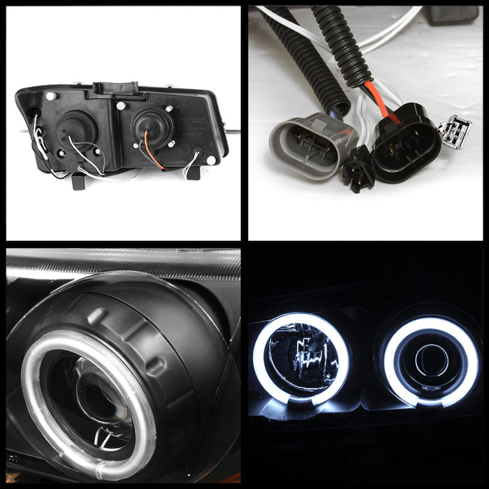 Phares de projecteur Spyder Chevy Silverado 1500 03-06CCFLHalo LED Blk High H1 PRO-YD-CS03-CCFL-BK