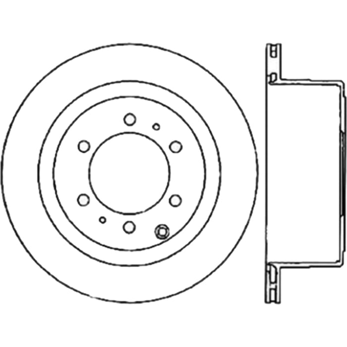 Disque de frein sport à fentes StopTech Cryo 93-97 Toyota Land Cruiser arrière gauche