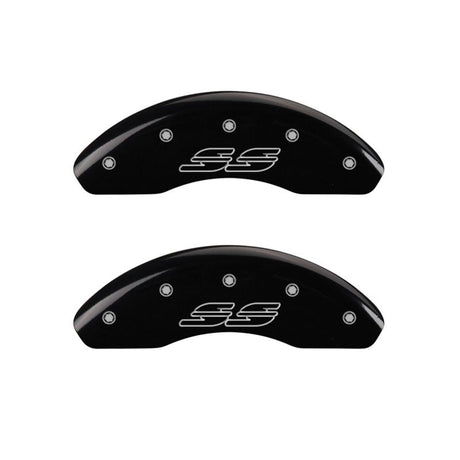 Couvre-étriers MGP 4 gravés avant et arrière style Impala/SS finition noire argent ch
