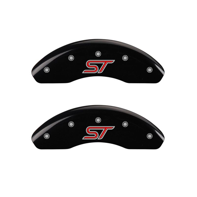 Couvre-étriers MGP 4 gravés avant et arrière ST finition noire argent ch