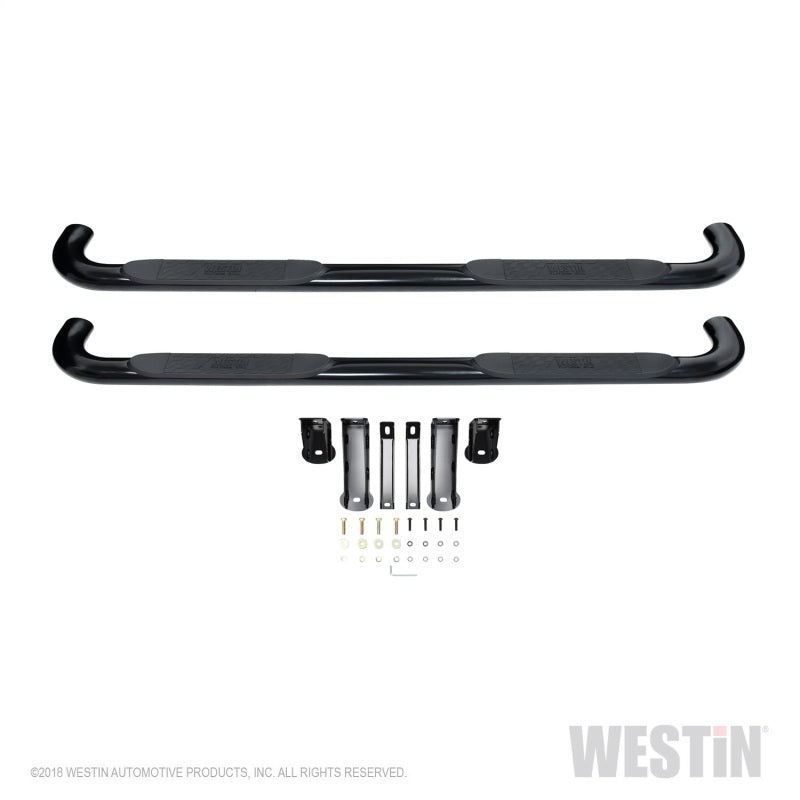 Marchepieds ovales Nerf Platinum 4 pour Chevrolet Silverado/Sierra 1500 Crew Cab 2019 de Westin - Noir