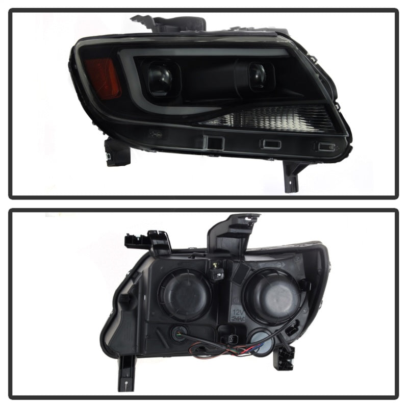 xTune Chevy Colorado 15-17 Halogen Only Projector Headlights - Black Smoked PRO-JH-CCO04-LBDRL-BSM