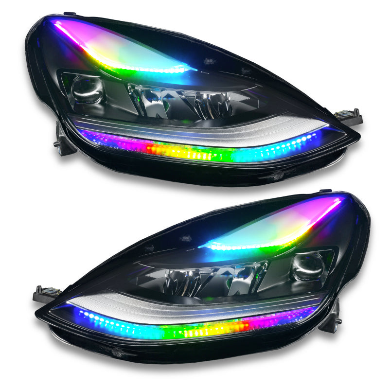 Oracle 2021+ Tesla Model 3 Dynamic ColorSHIFT  Headlight DRL Upgrade Kit