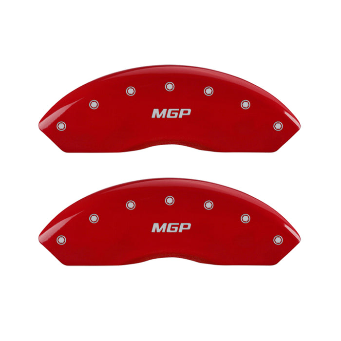 MGP 4 Caliper Covers Engraved Front & Rear MGP Red finish silver ch