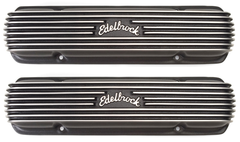 Couvercle de soupape Edelbrock Classic Series Pontiac 1962-1979 301-455 CI V8 Noir