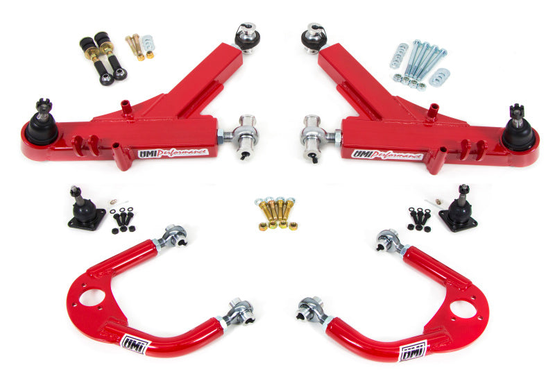 Kit de bras triangulaires GM F-Body UMI Performance 93-02 Road Race Boxed inférieur + supérieur réglable