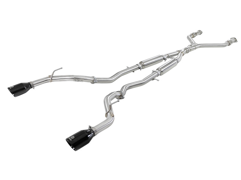 Système d'échappement Cat-Back aFe Takeda 2,5 pouces 304 SS avec embouts noirs 16-18 Infiniti Q50 V6-3.0L (tt)