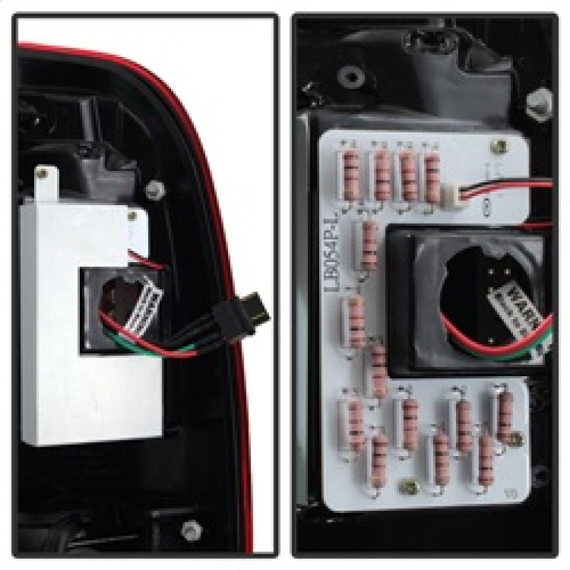 Feux arrière à LED Spyder 08-16 Ford Super Duty F-250 V3 - Rouge transparent (ALT-YD-FS07V3-LBLED-RC)