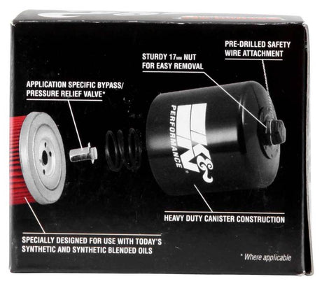 Filtre à huile K&amp;N pour BMW K1200 GT/R/RS/S/ K1300 GT/R/S/ R1200 GS/R/RT S1000RR 2005-2014