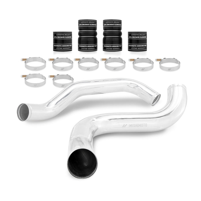 Kit refroidisseur intermédiaire Mishimoto 99-03 Ford 7,3 L Powerstroke PSD noir avec tuyaux polis