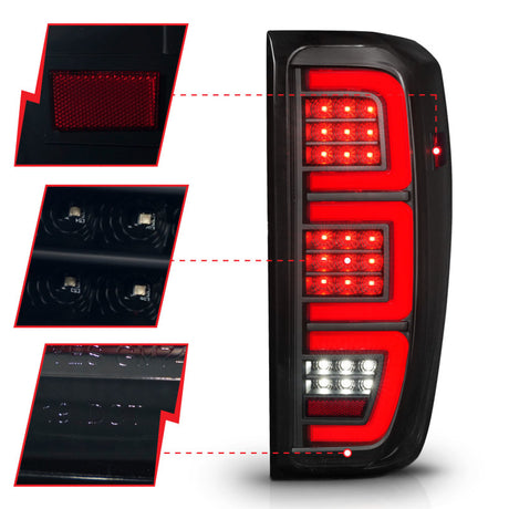 Feu arrière de rechange à LED noir fumé Anzo 19-23 pour GMC Sierra 1500/2500HD/3500HD