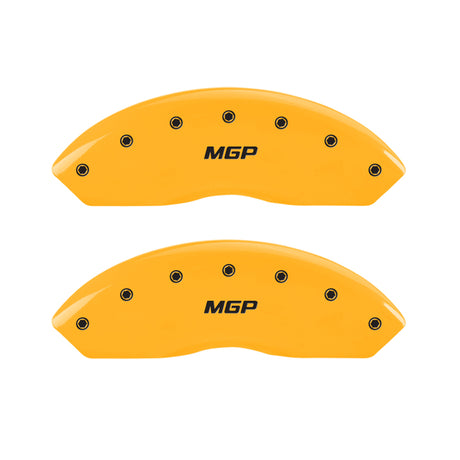 Couvre-étriers MGP 4 gravés avant et arrière MGP finition jaune noir Char 2005 Ford Mustang
