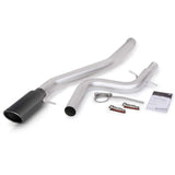 Système d'échappement Monster Banks Power 09-10 VW Jetta 2.0L TDI - Échappement simple SS avec embout noir