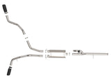 Échappement arrière Cat-Back aFe Gemini XV 3 pouces 304 SS avec découpe 14-19 GM Trucks 4,3 L/5,3 L avec embouts noirs