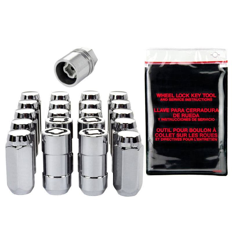 McGard 5 Lug Hex Install Kit w/Locks (Cone Seat Nut) M12X1.75 / 13/16 Hex / 1.815in. L - Chrome