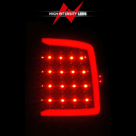 Feux arrière à LED ANZO 09-18 Dodge Ram 1500 avec boîtier noir séquentiel/lentille fumée