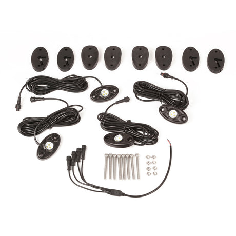 Kit d'éclairage à DEL blanc 4 pièces pour Jeep Wrangler JK 07-18 Rugged Ridge