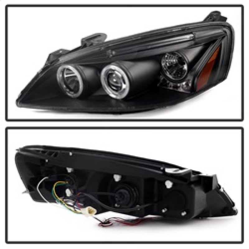 Phares de projecteur Spyder Pontiac G6 2/4DR 05-08 LED Halo LED Blk PRO-YD-PG605-HL-BK