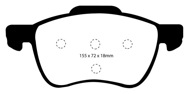 Plaquettes de frein avant Redstuff EBC 01-05 Volvo S60 2.3 Turbo T5