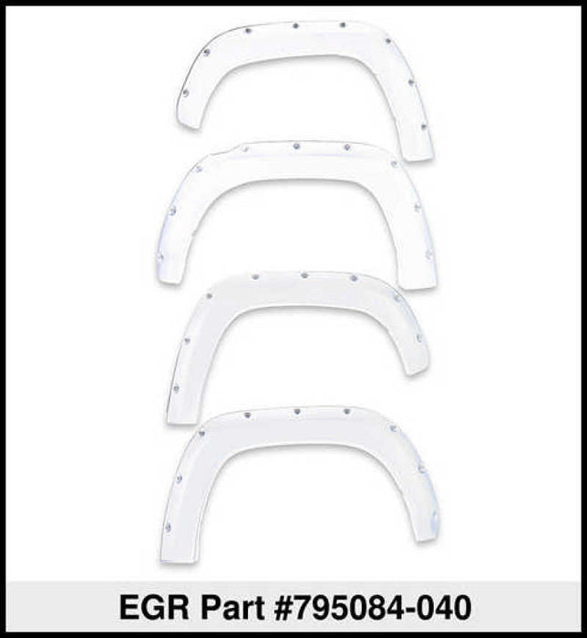 EGR 16+ Toyota Tacoma w/Mudflap Bolt-On Look Color Match Fender Flares - Set - Super White