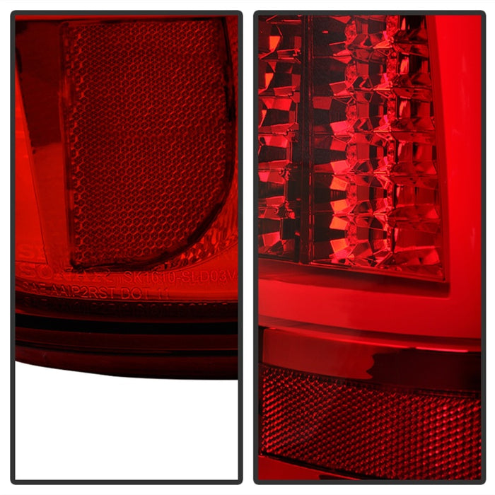 Feux arrière à LED Spyder Chevy Silverado 1500/2500 99-02 Version 2 - Rouge transparent ALT-YD-CS99V2-LED-RC