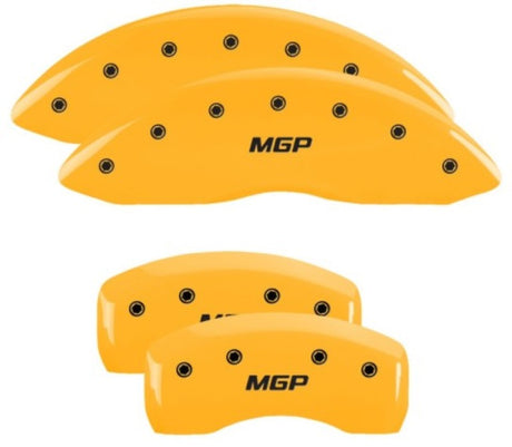 Couvre-étriers MGP 4 gravés avant et arrière MGP finition jaune noir Char 2019 Lincoln Nautilus