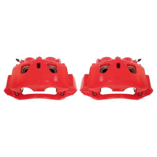 Power Stop 11-19 Chevrolet Silverado 2500 HD Front Red Calipers w/Brackets - Pair