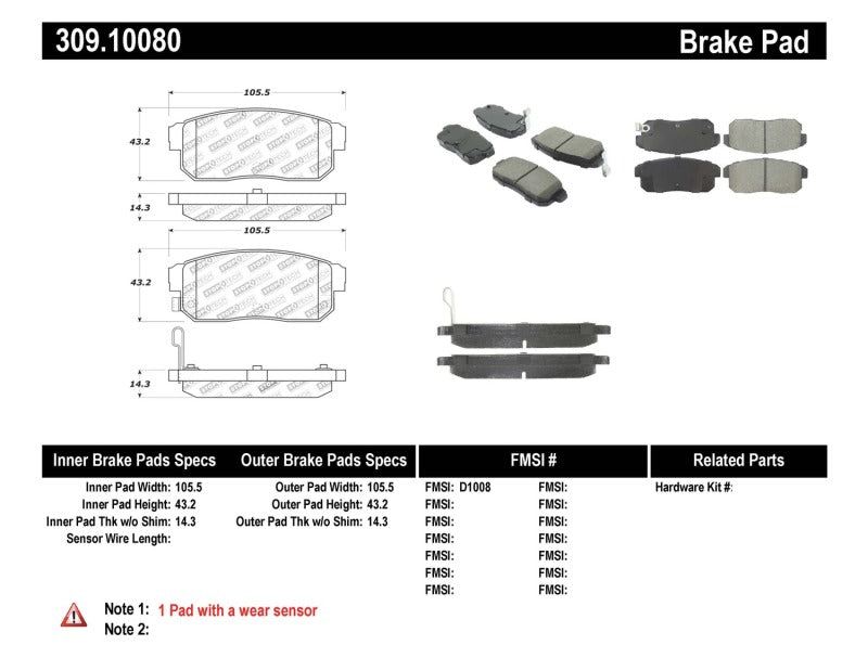 Plaquettes arrière StopTech Performance 04-07 RX-8