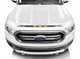 Capot de protection à profil bas AVS 2022 pour Chevy Silverado 1500 Aeroskin avec lumières - Blanc Oxford