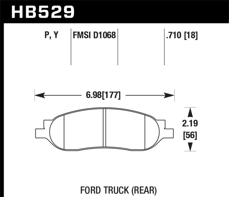 Plaquettes de frein arrière Hawk 05-07 Ford F250/F350 5.4L/6.0L/6.8L LTS Street