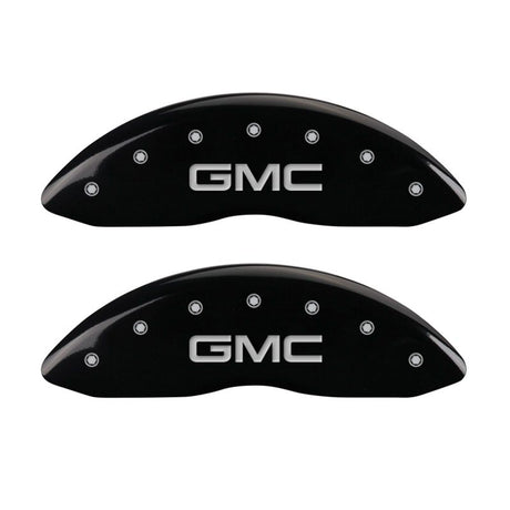 Couvre-étriers MGP 4 gravés avant et arrière Denali Black finition argent ch