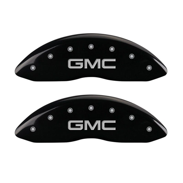 Couvre-étriers MGP 4 gravés avant et arrière Denali Black finition argent ch