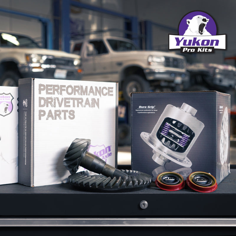 Yukon 8.5in GM 3.42 Rear Ring & Pinion Install Kit 30 Spline Positraction Axle Bearings and Seals