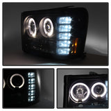 Phares de projecteur Spyder GMC Sierra 1500/2500 07-13 LED Halo- LED Blk Smke PRO-YD-GS07-HL-BSM