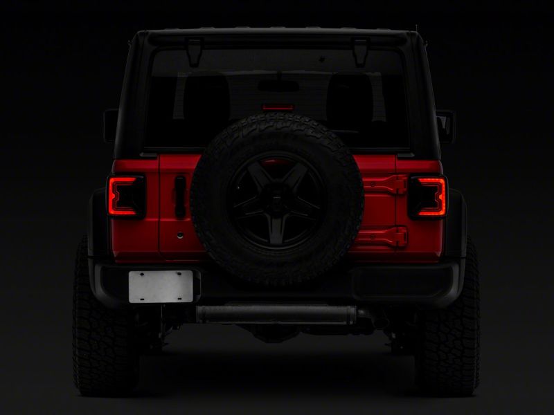 Feux arrière à LED Raxiom 18-23 Jeep Wrangler JL Axial Series - Boîtier noir (lentille fumée)