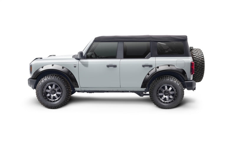 Élargisseurs de toit style poche Bushwacker 2021+ Ford Bronco 4 portes 4 pièces - Noir