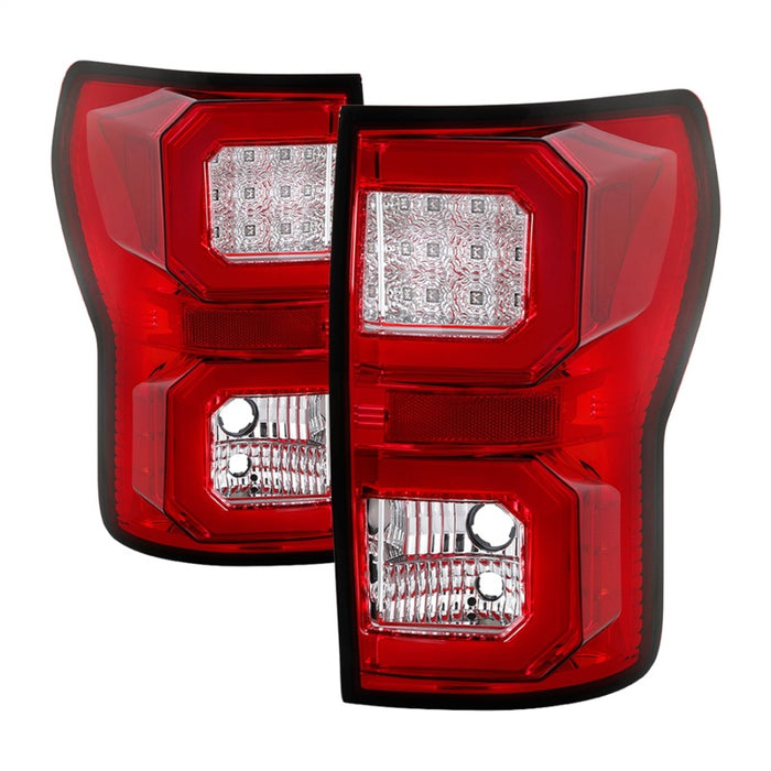 Feux arrière à LED pour Toyota Tundra V2 Spyder 07-13 - Rouge transparent ALT-YD-TTU07V2-LB-RC