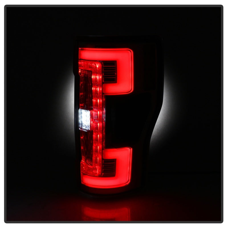 Feux arrière à LED uniquement pour Spyder 17-18 Ford F-250 SD (avec capteur d'angle mort) - Clr rouge (ALT-YD-FS17BS-LED-RC)