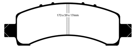 EBC 02 Cadillac Escalade 5.3 (Akebono rear caliper) Yellowstuff Rear Brake Pads