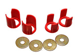 Ensemble d'inserts de sous-châssis arrière rouge Energy Suspension 89-94 Nissan 240SX (S13) - un complément au sous-châssis
